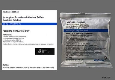 Colorless Not applicable - Ipratropium Bromide/Albuterol Sulfate 0.5mg-3mg/3ml Solution for Inhalation
