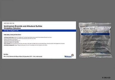 Colorless Not applicable - Ipratropium Bromide/Albuterol Sulfate 0.5mg-3mg/3ml Solution for Inhalation