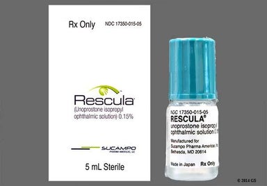 Colorless Not applicable - Rescula 0.15% Ophthalmic Solution