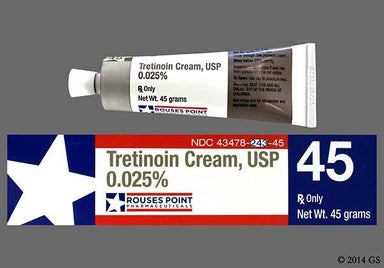 White Not applicable - Tretinoin 0.025% Topical Cream