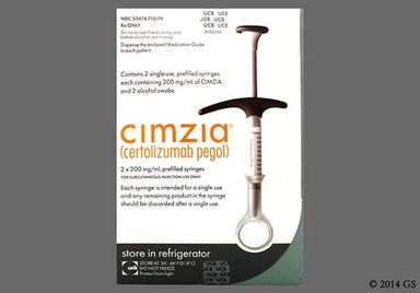 yellow - Cimzia 200mg/mL Prefilled Syringe for Injection