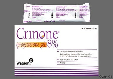 White Not applicable - Crinone 8% Vaginal Gel