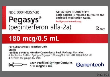 Yellow Not applicable - Pegasys 180mcg/0.5ml Prefilled Syringes for Injection
