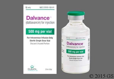white and yellow - Dalvance 500mg Powder for Injection