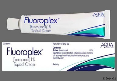 White Not applicable - Fluoroplex 1% Topical Cream