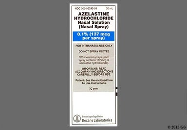 Colorless - Azelastine Hydrochloride 0.1% (137mcg/spray) Nasal Solution