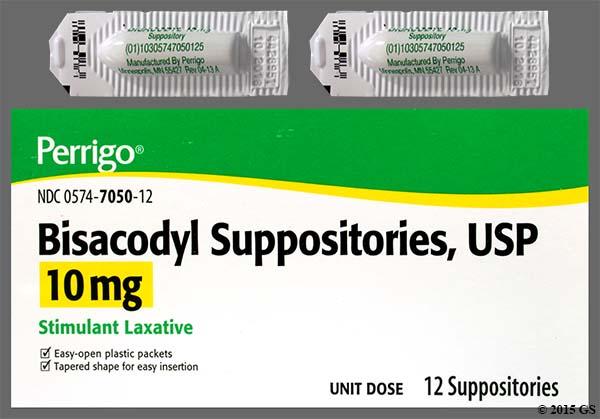 BISACODYL SUPPOSITORIES BP 10MG 12 PER PACK