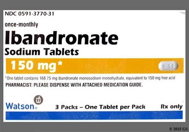 White Oblong IN150 - Ibandronate Sodium 150mg Tablet