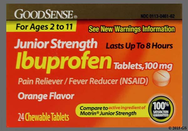 Junior Strength Ibuprofen Dosage Chart