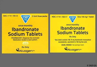 Yellow Oblong Id And 150 - Ibandronate Sodium 150mg Tablet