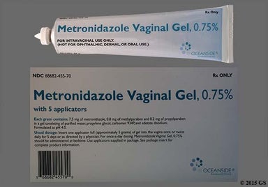 Yellow Not applicable - Metronidazole 0.75% Vaginal Gel