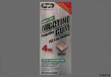 tan square - Nicotine Polacrilex 4mg Chewing Gum Refill (Mint)