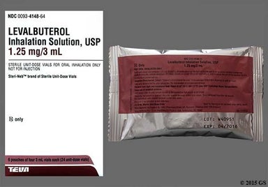 Colorless Not applicable - Levalbuterol Hydrochloride 1.25mg/3mL Solution for Inhalation