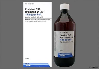 Red Not applicable - Prednisolone 15mg/5mL Solution
