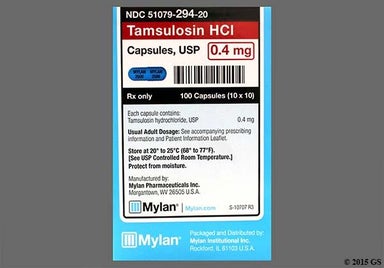 Blue Capsule MYLAN 2500 MYLAN 2500 - Tamsulosin Hydrochloride 0.4mg Capsule