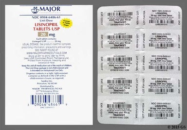 Peach Round E 102 - Lisinopril 20mg Tablet