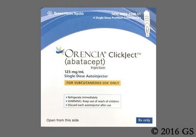 yellow - ORENCIA ClickJect 125mg/mL Auto Injector Solution for Injection