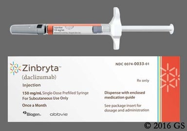 Yellow Not applicable - Zinbryta 150mg/mL Solution for Injection