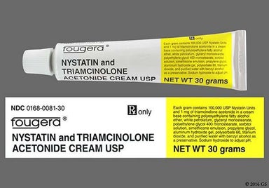 yellow - Nystatin/Triamcinolone Acetonide 100000unit/g-0.1% Topical Cream
