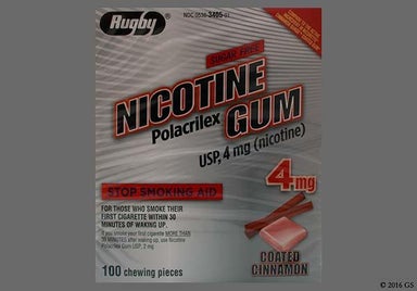 red square - Nicotine Polacrilex 4mg Chewing Gum (Cinnamon)