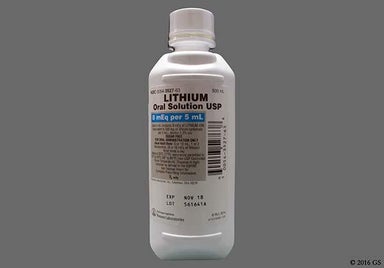 Not applicable - Lithium 8mEq/5mL Solution
