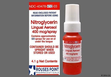 Not applicable - Nitroglycerin 400mcg/spray Lingual Aerosol Spray