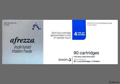 White Not applicable - Afrezza 4unit(90) Powder for Inhalation