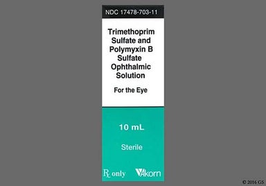 Colorless Not applicable - Polymyxin B Sulfate/Trimethoprim Sulfate 10000unit-1mg/mL Ophthalmic Solution