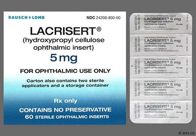 Oblong - Lacrisert 5mg Ophthalmic Insert