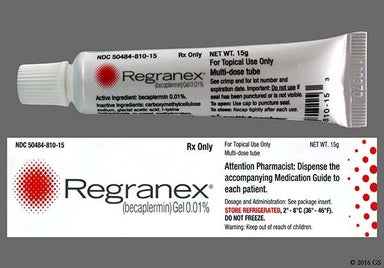 Yellow Not applicable - REGRANEX 0.01% Topical Gel