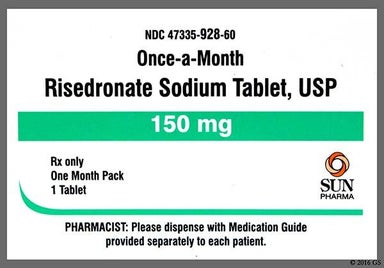 Blue Round 928 And S - Risedronate Sodium 150mg Tablet
