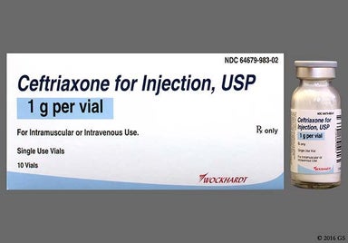 white - Ceftriaxone 1g Powder for Injection