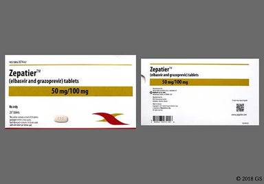 Beige Oval 770 - Zepatier 50mg-100mg Tablet