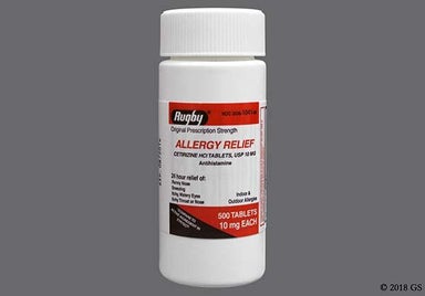 White Oblong 10 MG - Cetirizine Hydrochloride 10mg Tablet