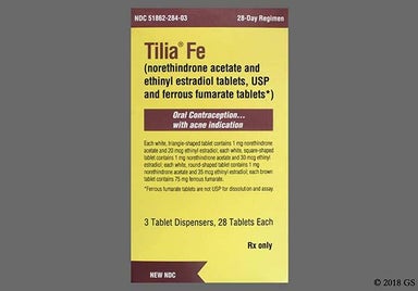 Brown Round Wc 624 - Tilia Fe 28-Day Tablet