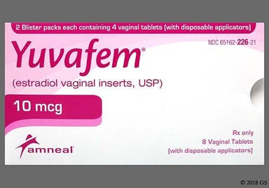 White Round An And 276 - Yuvafem 10mcg Vaginal Insert