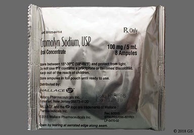 Colorless Not applicable - Cromolyn Sodium 100mg/5mL Solution