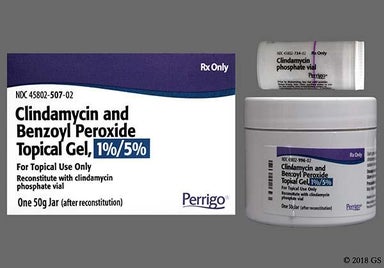 white - Clindamycin/Benzoyl Peroxide 1%-5% Topical Gel