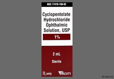 Not applicable - Cyclopentolate Hydrochloride 1% Ophthalmic Solution