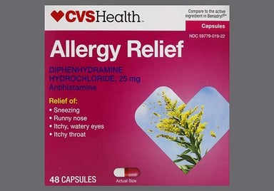 Pink And White 44-107 44-107 - CVS Allergy Relief 25mg Capsule
