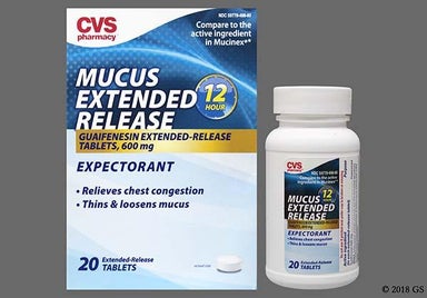 White Round L498 - CVS Mucus Extended-Release 600mg Extended-Release Tablet