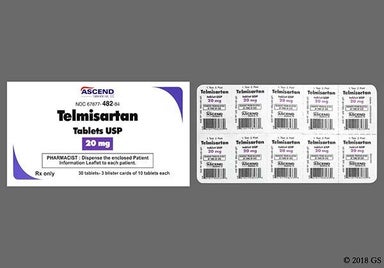 White Round 036 - Telmisartan 20mg Tablet