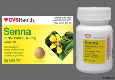 Brown Round - CVS Senna 8.6mg Laxative Tablet