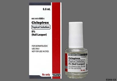 yellow - Ciclopirox Olamine Nail Lacquer 8% Topical Solution