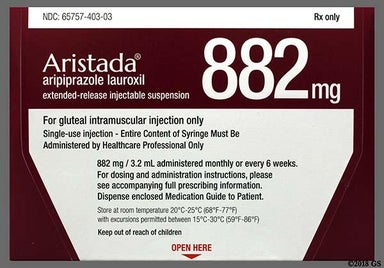 white - Aristada 882mg/3.2mL  Extended-Release Suspension for Injection