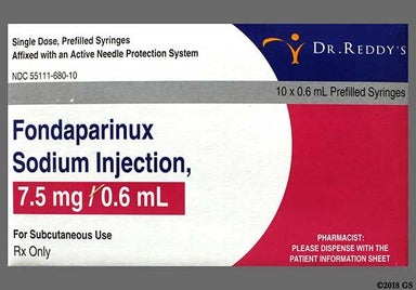 yellow - Fondaparinux Sodium 7.5mg/0.6ml Solution for Injection