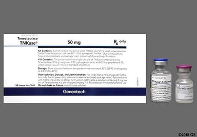 White Not applicable - TNKase 50mg Powder for Injection