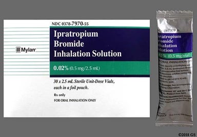 Colorless Not applicable - Ipratropium Bromide 0.02% Solution for Inhalation