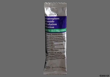 Colorless Not applicable - Ipratropium Bromide 0.02% Solution for Inhalation