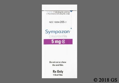 White Rectangular C5 - Sympazan 5mg Oral Soluble Film